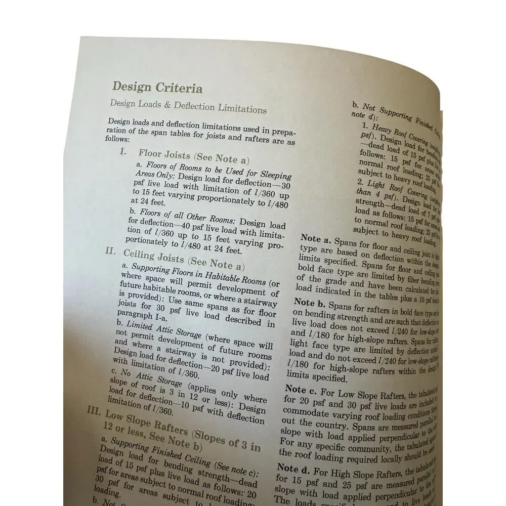 Vintage Southern Pine Technical Bulletin No 2 Maximum Spans Joists‎ Rafters